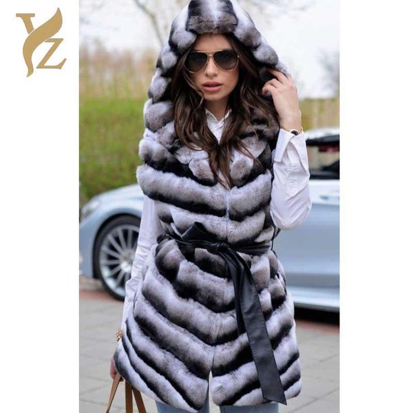 women's fur & faux 2021 trendy furry vest with hooded real from nature chinchilla rex furs slim coats for women winter outerwear, Black
women's fur & faux 2021 trendy furry vest with hooded real from nature chinchilla rex furs slim coats for women winter outerwear, Black