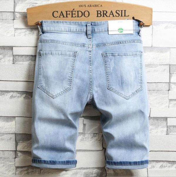 light blue good quality men holes denim shorts summer slim fit casual jeans thin knee length 38
light blue good quality men holes denim shorts summer slim fit casual jeans thin knee length 38