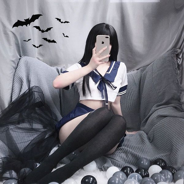 cosplay school uniform student lingerie lady erotic temptation babydoll attire dress miniskirt skirt women's clothing, Black;white
cosplay school uniform student lingerie lady erotic temptation babydoll attire dress miniskirt skirt women's clothing, Black;white