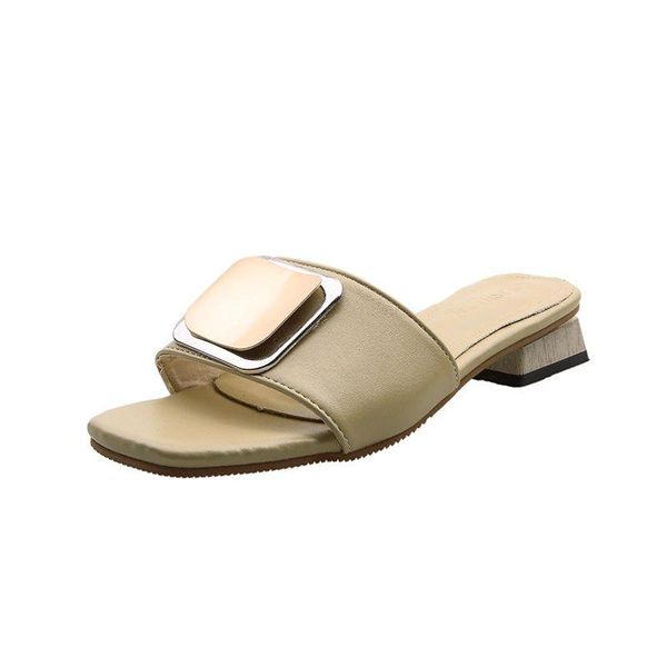 slippers casual women's 2021 fashion simple vamp metal decoration open toe strap heel outer wear shoes, Black
slippers casual women's 2021 fashion simple vamp metal decoration open toe strap heel outer wear shoes, Black