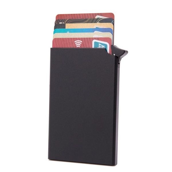 card holders anti-theft id holder porte carte thin aluminium metal wallets pocket case bank women men box, Brown;gray
card holders anti-theft id holder porte carte thin aluminium metal wallets pocket case bank women men box, Brown;gray