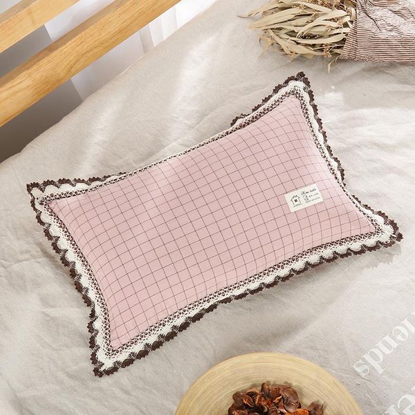 pillow pink grid buckwheat filling sleep neck pillows cotton surface with lace for kid 30*50 bed home textile decor
pillow pink grid buckwheat filling sleep neck pillows cotton surface with lace for kid 30*50 bed home textile decor