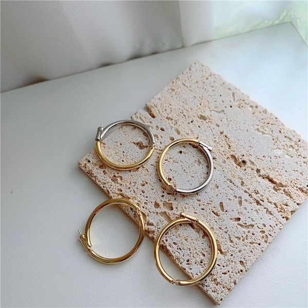 hoop & huggie wtltc 3cm metal big round earrings for women minimalist two-color hoops hyperbole personality circle, Golden;silver
hoop & huggie wtltc 3cm metal big round earrings for women minimalist two-color hoops hyperbole personality circle, Golden;silver