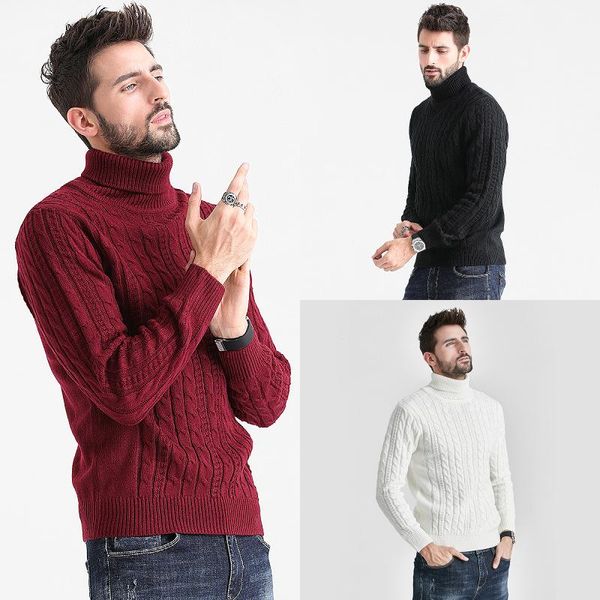 men's vests european turtleneck men 2021 autumn winter pullover fashion sweater, Black;white
men's vests european turtleneck men 2021 autumn winter pullover fashion sweater, Black;white