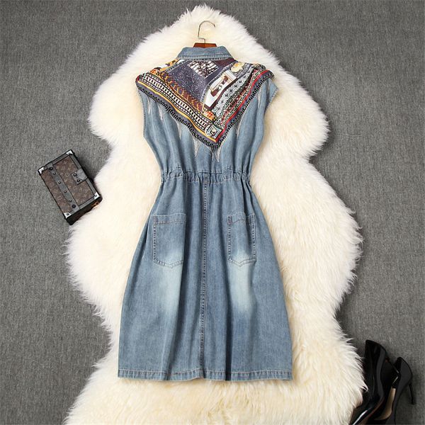 two piece dress summer elegant fashion without sleeves vintage beading print dress denim female casual 0q7o, White
two piece dress summer elegant fashion without sleeves vintage beading print dress denim female casual 0q7o, White