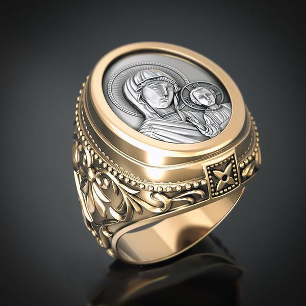 cluster rings vintage gold colors orthodox virgin mary religion ring for men women legendary mythology punk jewelry gift, Golden;silver
cluster rings vintage gold colors orthodox virgin mary religion ring for men women legendary mythology punk jewelry gift, Golden;silver