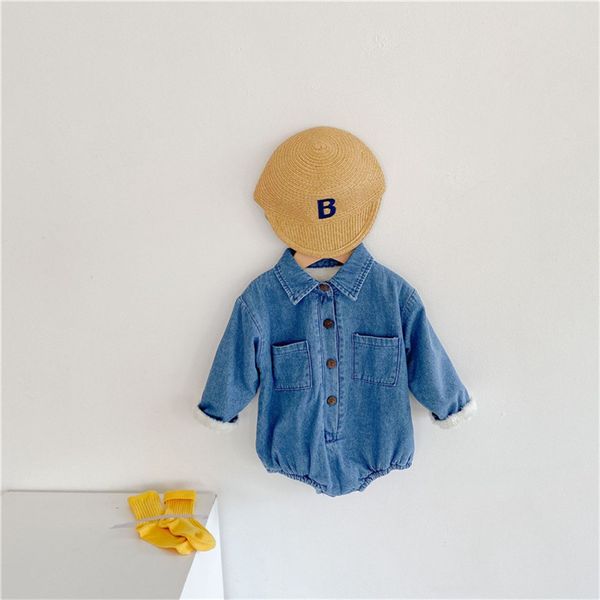 Fleece Denim Baby Clothes Baby Boy Girl Romper Thick Winter Infant Jumpsuit Cotton Toddler Girl Romper Long Sleeve, Beige
Fleece Denim Baby Clothes Baby Boy Girl Romper Thick Winter Infant Jumpsuit Cotton Toddler Girl Romper Long Sleeve, Beige