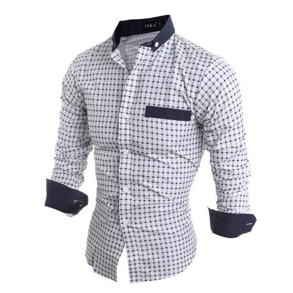 men's casual shirts 2021 autumn classic shirt men wear long sleeve plaid turn-down collar single breasted business for, White;black
men's casual shirts 2021 autumn classic shirt men wear long sleeve plaid turn-down collar single breasted business for, White;black