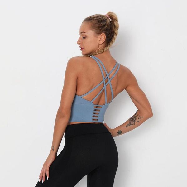 thin shoulder strap sports vest beauty back bra -proof gathering sport yoga underwear fitness gym clothing, White;black
thin shoulder strap sports vest beauty back bra -proof gathering sport yoga underwear fitness gym clothing, White;black