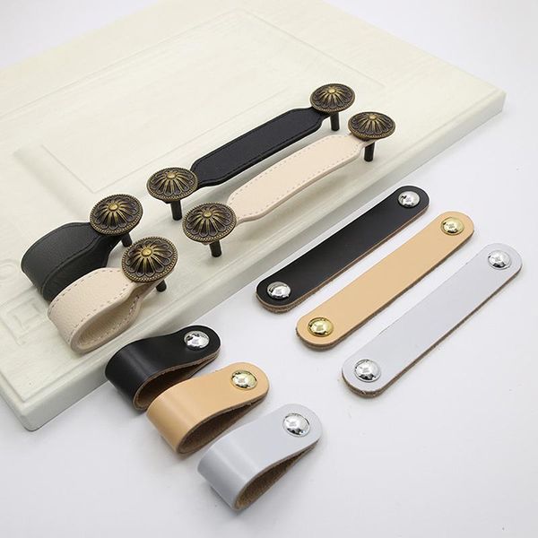 bag parts & accessories leather handle drawer door knob furniture hardware decoration set, Black
bag parts & accessories leather handle drawer door knob furniture hardware decoration set, Black