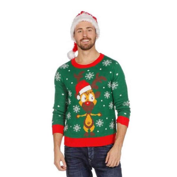 new european and american men's retro christmas sweaters custom, Black 
new european and american men's retro christmas sweaters custom, Black