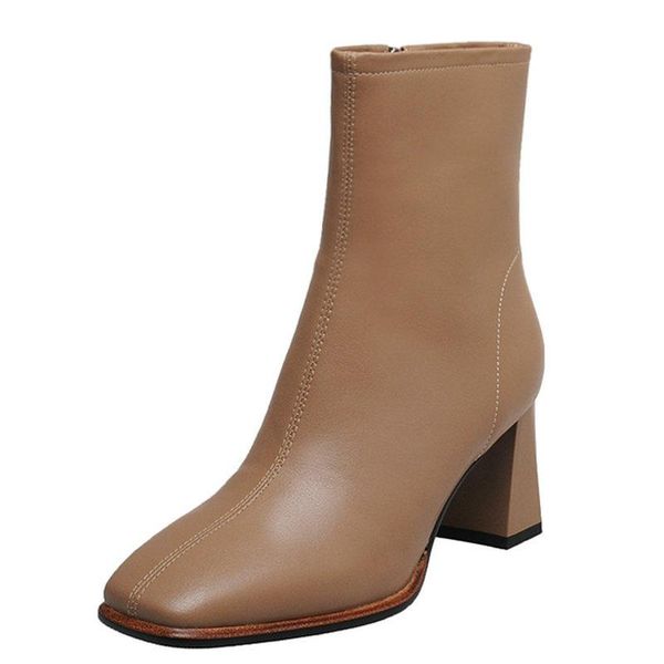 boots side zipper women's genuine leather square toe shoes woman high heels 2021 winter office lady party ankle, Black
boots side zipper women's genuine leather square toe shoes woman high heels 2021 winter office lady party ankle, Black