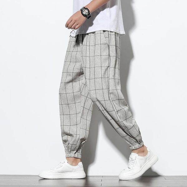 men's pants male plaid cotton linen men loose harem mens 2021 autumn vintage casual trousers clothing streetwear, Black
men's pants male plaid cotton linen men loose harem mens 2021 autumn vintage casual trousers clothing streetwear, Black