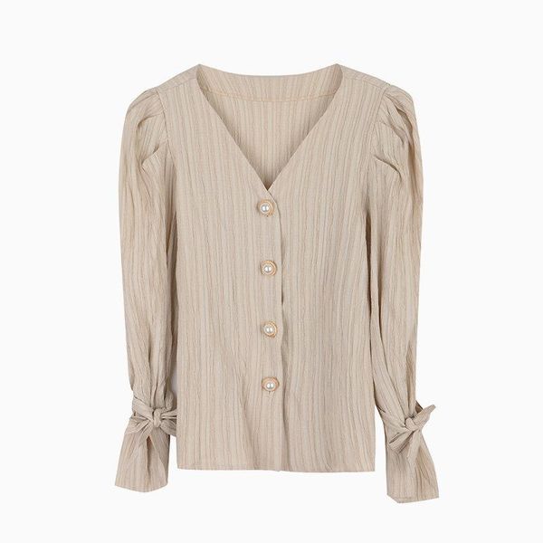 autumn women blouse elegance casual sweet solid pearls wrinkled loose long lantern sleeves shirts suits women's blouses &, White
autumn women blouse elegance casual sweet solid pearls wrinkled loose long lantern sleeves shirts suits women's blouses &, White