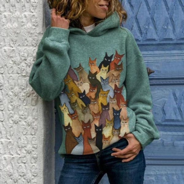 Women's Hoodies & Sweatshirts Autumn Cat Printing Loose Hooded Printed Sweatshirt Women Ropa De Mujer Anime Hoodie Sudaderas Clothes ALAW, Black
Women's Hoodies & Sweatshirts Autumn Cat Printing Loose Hooded Printed Sweatshirt Women Ropa De Mujer Anime Hoodie Sudaderas Clothes ALAW, Black