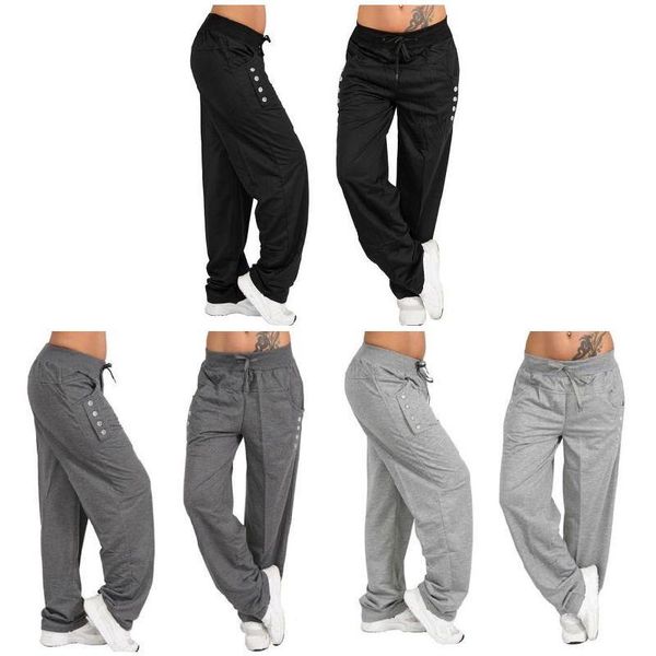 women's pants & capris ly women casual high waist oversized loose sports trousers dod886, Black;white
women's pants & capris ly women casual high waist oversized loose sports trousers dod886, Black;white