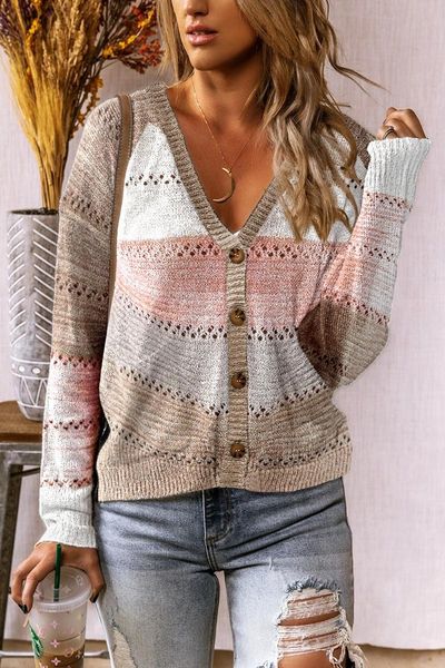 women's knits & tees women 's cardigan sweater 2021 spring and autumn youth color matching v-neck striped button knit casual long, White
women's knits & tees women 's cardigan sweater 2021 spring and autumn youth color matching v-neck striped button knit casual long, White