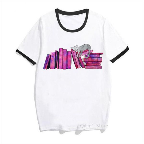 cat read on books cute men t shirt and womens geek funny animal print women summer fashion vogue short sleeve, White;black
cat read on books cute men t shirt and womens geek funny animal print women summer fashion vogue short sleeve, White;black