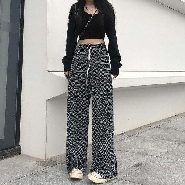women's pants & capris high street sag mopping for women autumn straight waist plaid trousers loose thin wide leg casual long, Black;white
women's pants & capris high street sag mopping for women autumn straight waist plaid trousers loose thin wide leg casual long, Black;white