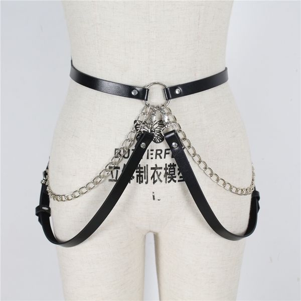 uyee punk leather belt chain harness metal waist belts nightclub adjustable straps suspender stockings female erotic lp-014, Silver
uyee punk leather belt chain harness metal waist belts nightclub adjustable straps suspender stockings female erotic lp-014, Silver