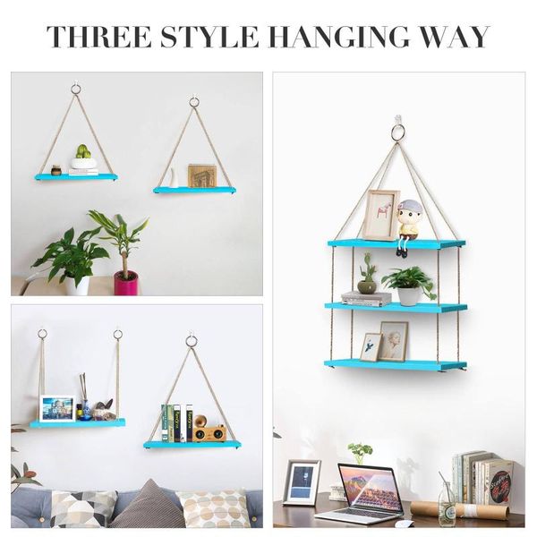 blue 2/3tier wood swing hanging rope wall mounted floating shelves plant flower pot indoor outdoor decoration simple design other home decor
blue 2/3tier wood swing hanging rope wall mounted floating shelves plant flower pot indoor outdoor decoration simple design other home decor