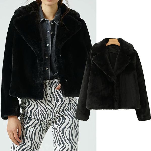 Women's Down & Parkas Women Autumn winter Imitation fur solid color Coat Open Stitch Turn-down Collar Lady Streetwear Outwear OM15, Black
Women's Down & Parkas Women Autumn winter Imitation fur solid color Coat Open Stitch Turn-down Collar Lady Streetwear Outwear OM15, Black