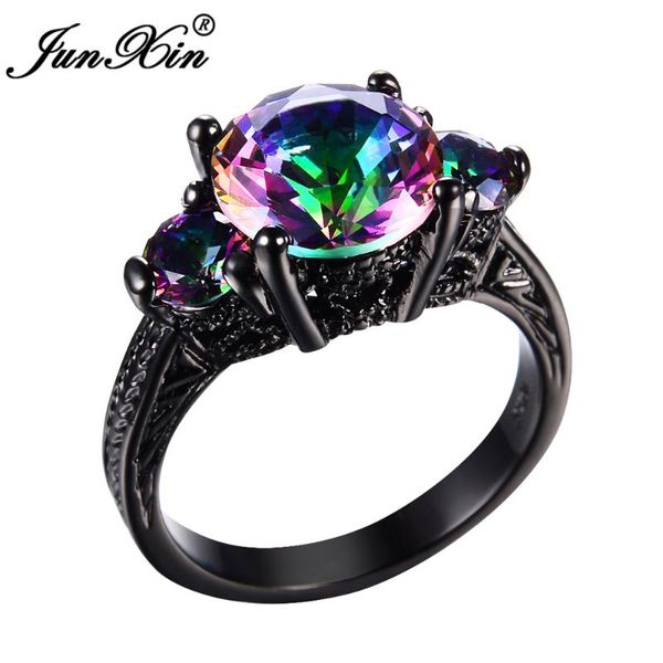 wedding rings junxin fashion female rainbow ring mystery geometric black gold filled jewelry vintage for men and women, Slivery;golden
wedding rings junxin fashion female rainbow ring mystery geometric black gold filled jewelry vintage for men and women, Slivery;golden