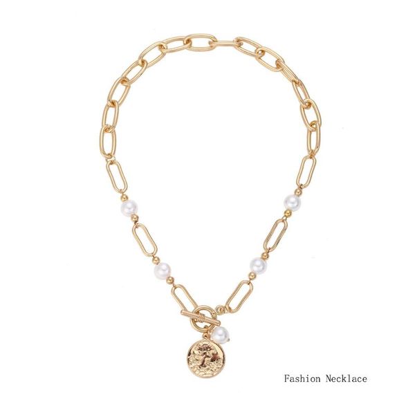 chains fashion women clavicle chain pearl hollowed-out gold color pendant necklace statement luxury personality neck jewelry, Silver
chains fashion women clavicle chain pearl hollowed-out gold color pendant necklace statement luxury personality neck jewelry, Silver