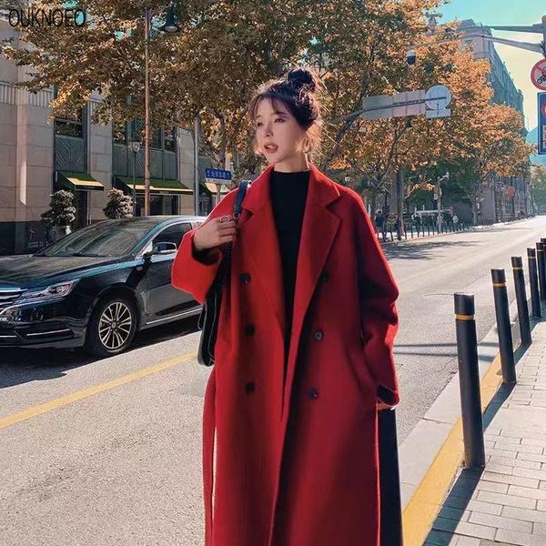 women's wool & blends woman long coat black red korean retro loose belt woolen windbreaker oversize fashion autumn 2021 women thick 3xl
women's wool & blends woman long coat black red korean retro loose belt woolen windbreaker oversize fashion autumn 2021 women thick 3xl