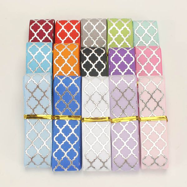 22mm silver foil big quatrefoi pattern grosgrain ribbon wrapping cakes gift ribbons 100yards welcome custom printed, Pink;blue
22mm silver foil big quatrefoi pattern grosgrain ribbon wrapping cakes gift ribbons 100yards welcome custom printed, Pink;blue
