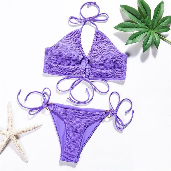 2021 wrinkled lace up bikini women swimwear female swimsuit two-pieces bikini set halter bather bathing suit swim lady k2532
2021 wrinkled lace up bikini women swimwear female swimsuit two-pieces bikini set halter bather bathing suit swim lady k2532