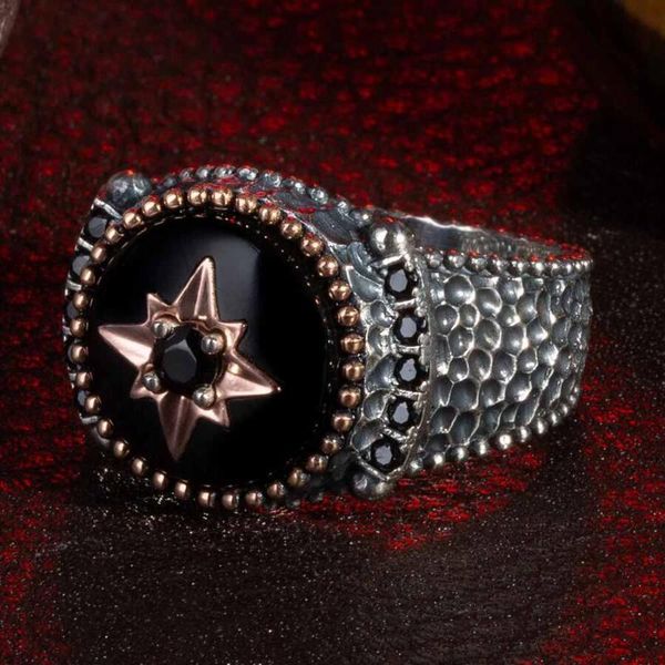 cluster rings silver black onyx gemstone ring north star figure men vintage jewelery solid 925 sterling, Golden;silver
cluster rings silver black onyx gemstone ring north star figure men vintage jewelery solid 925 sterling, Golden;silver