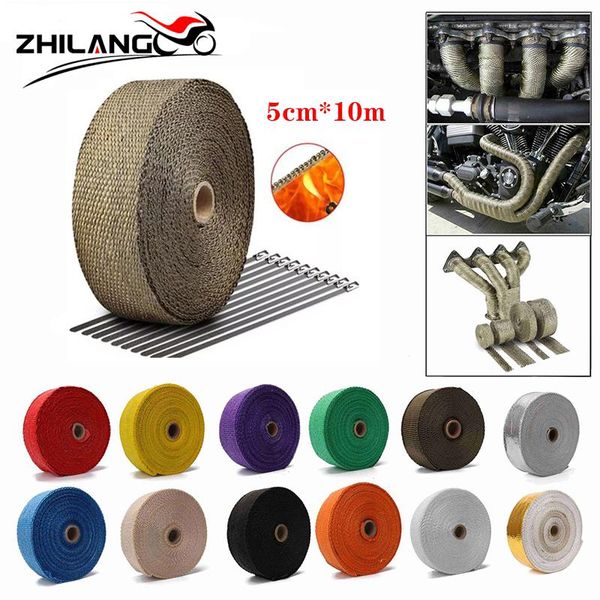 motorcycle exhaust system 5cm*10m heat shield thermal tape fiberglass wrap pipe insulation with stainless ties
motorcycle exhaust system 5cm*10m heat shield thermal tape fiberglass wrap pipe insulation with stainless ties