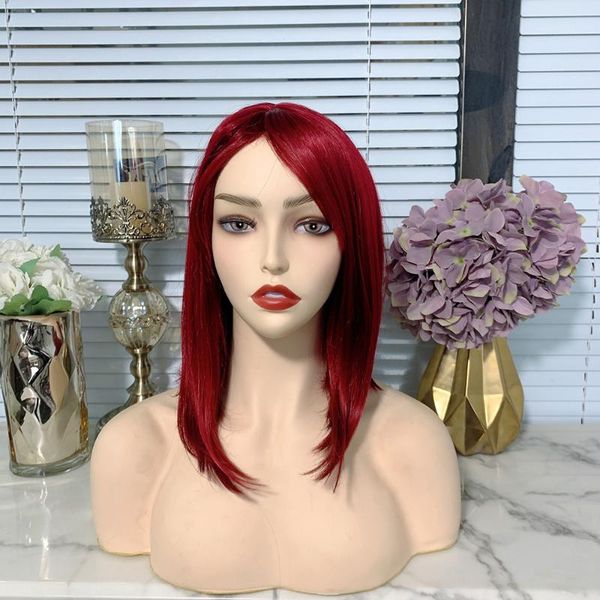 synthetic wigs red colored short bob straight full machine made wig part with bangs natural hairline daily use for black women
synthetic wigs red colored short bob straight full machine made wig part with bangs natural hairline daily use for black women