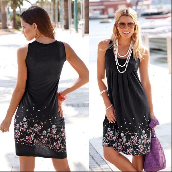 plus size s women dress 5xl sleeveless floral print loose fashion six colors casual robe, Black;gray
plus size s women dress 5xl sleeveless floral print loose fashion six colors casual robe, Black;gray