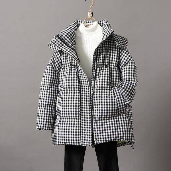 women's down & parkas 2021 jacket black and white squares thicken medium long loose hooded duck coat tide
women's down & parkas 2021 jacket black and white squares thicken medium long loose hooded duck coat tide