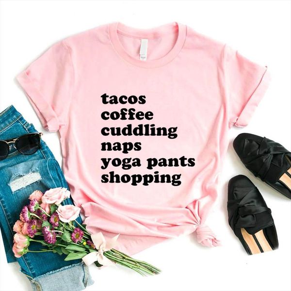 Tacos, Coffee, Cuddling, Shopping Print Men Tops And Women Cotton Casual Funny T Shirt Lady Yong Girl Top Tee A, White;black
Tacos, Coffee, Cuddling, Shopping Print Men Tops And Women Cotton Casual Funny T Shirt Lady Yong Girl Top Tee A, White;black