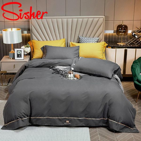 bedding sets luxury modern brief 4pcs duvet cover set pillowcase embroidery crown pattern bed linen sheet quilt king size
bedding sets luxury modern brief 4pcs duvet cover set pillowcase embroidery crown pattern bed linen sheet quilt king size
