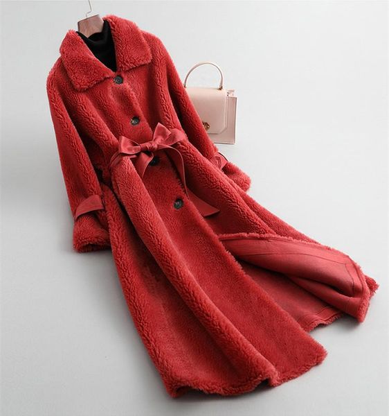 women's wool & blends women coat belt woolen outerwear loose fur medium length arrival, Black
women's wool & blends women coat belt woolen outerwear loose fur medium length arrival, Black