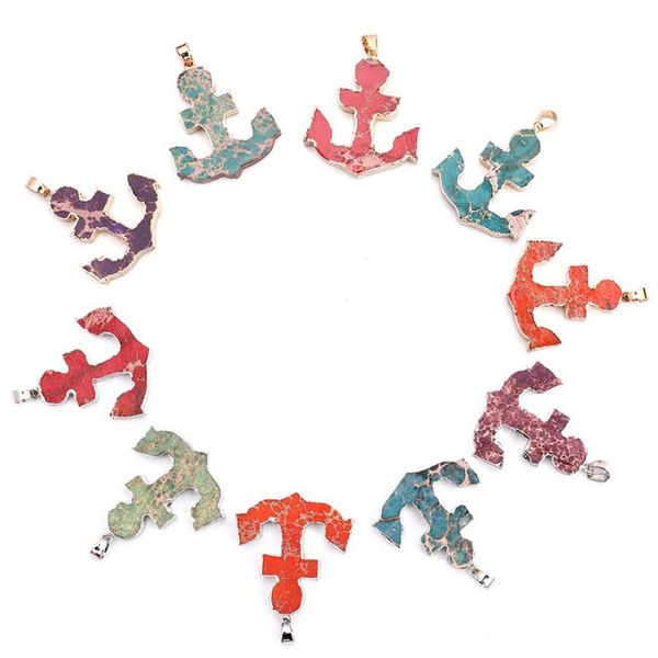 pendant necklaces statement necklace natural stone anchor-shaped crystal agates for fashion bohemian women jewelry, Silver
pendant necklaces statement necklace natural stone anchor-shaped crystal agates for fashion bohemian women jewelry, Silver
