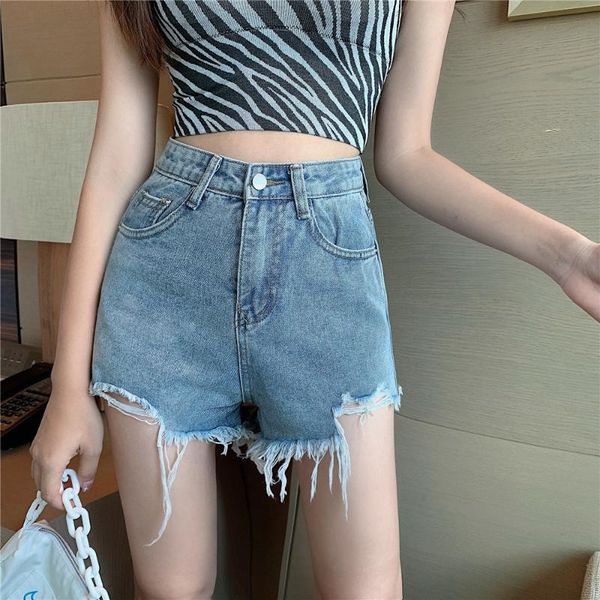 women's shorts summer high waist fashion korean ripped wide leg loose short pants casual vintage plus size jean denim female, White;black
women's shorts summer high waist fashion korean ripped wide leg loose short pants casual vintage plus size jean denim female, White;black