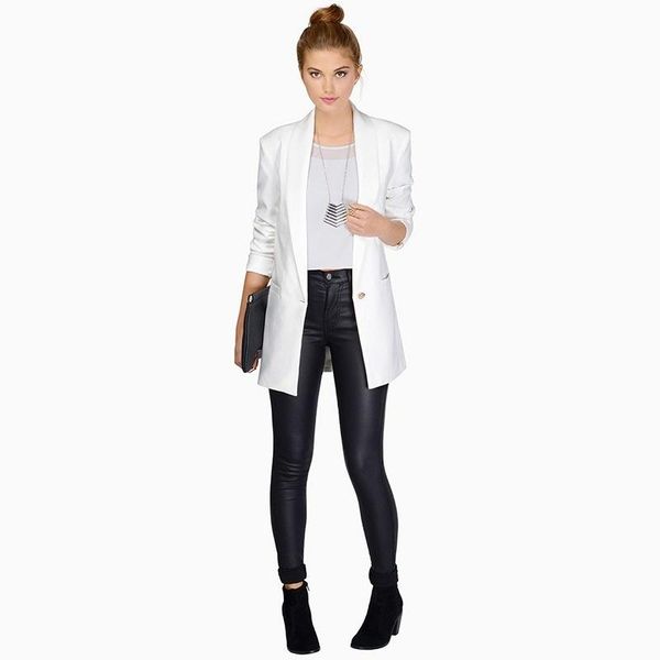 women's suits & blazers simple long-sleeved small suit, one button suit collar, candy color, all-match jacket, spring and autumn 2021 q, White;black
women's suits & blazers simple long-sleeved small suit, one button suit collar, candy color, all-match jacket, spring and autumn 2021 q, White;black