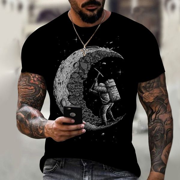 men's round neck short sve t-shirt, space astronaut 3d printed shirt, summer novelty, 2021, White;black
men's round neck short sve t-shirt, space astronaut 3d printed shirt, summer novelty, 2021, White;black