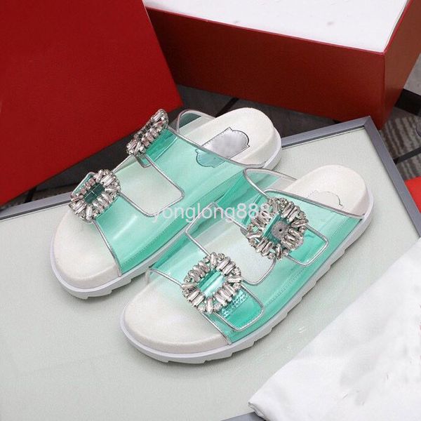 dress shoes summer square buckle transparent film sandals with thick soles wear flip flops and beach shoes, Black
dress shoes summer square buckle transparent film sandals with thick soles wear flip flops and beach shoes, Black