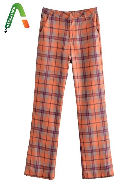 women's pants & capris adherebling 2022 za casual plaid orange woman pant elegant high waist zipper female straight long spring autumn, Black;white
women's pants & capris adherebling 2022 za casual plaid orange woman pant elegant high waist zipper female straight long spring autumn, Black;white