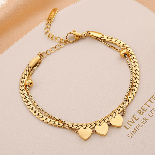 simple design multi-layer winding titanium steel bracelet hand jewelry for women, Golden;silver
simple design multi-layer winding titanium steel bracelet hand jewelry for women, Golden;silver