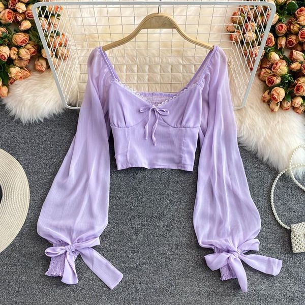 women's blouses & shirts vintage chiffon blusas woman long sleeve french chic plus size blusa feminina crop women causal, White
women's blouses & shirts vintage chiffon blusas woman long sleeve french chic plus size blusa feminina crop women causal, White