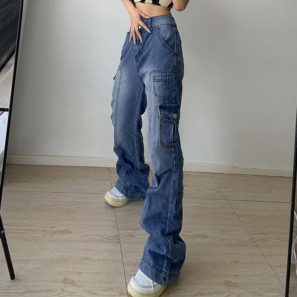 women's jeans harajuku boyfriend for women vintage high waist loose baggy pants capris pockets long straight trousers autumn blue denim
women's jeans harajuku boyfriend for women vintage high waist loose baggy pants capris pockets long straight trousers autumn blue denim