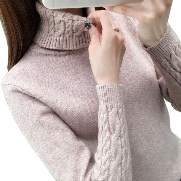 women's sweaters 2021 long-sleeved thick warm sweater khaki turtleneck pullover autumn and winter, White;black
women's sweaters 2021 long-sleeved thick warm sweater khaki turtleneck pullover autumn and winter, White;black