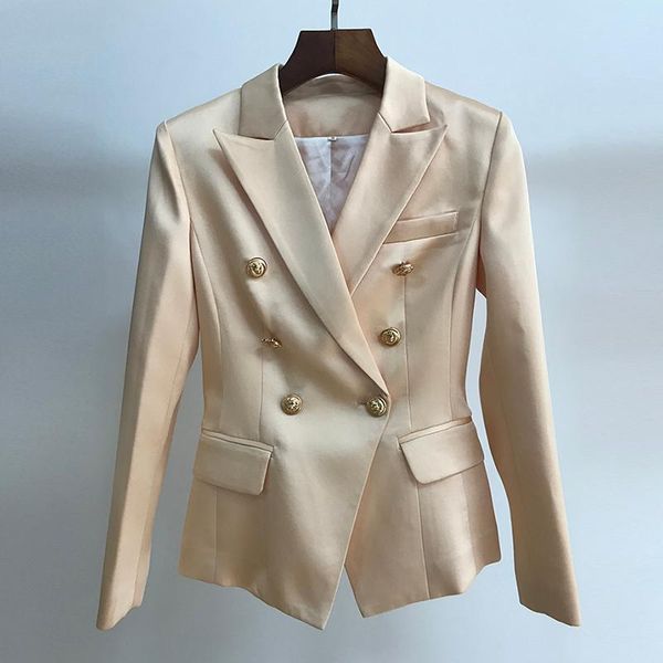 women's suits & blazers high street 2021 stylish designer blazer jacket classic slim fitting metal lion button satin, White;black
women's suits & blazers high street 2021 stylish designer blazer jacket classic slim fitting metal lion button satin, White;black